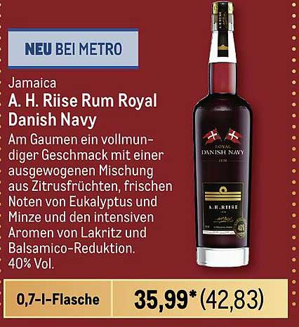 A. H. Riise Rum Royal Danish Navy