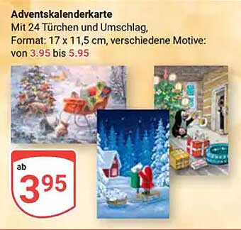 Adventskalenderkarte