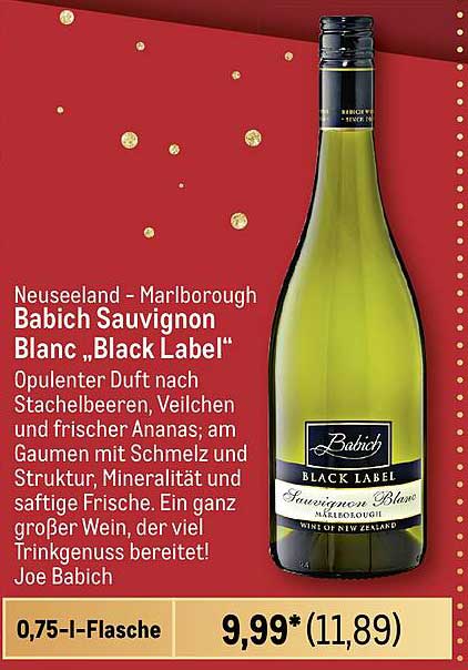 Babich Sauvignon Blanc „Black Label“