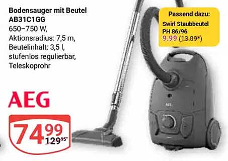 Bodensauger mit Beutel AB31C1GG