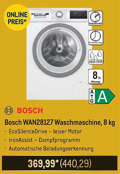 Bosch WAN28127 Waschmaschine, 8 kg