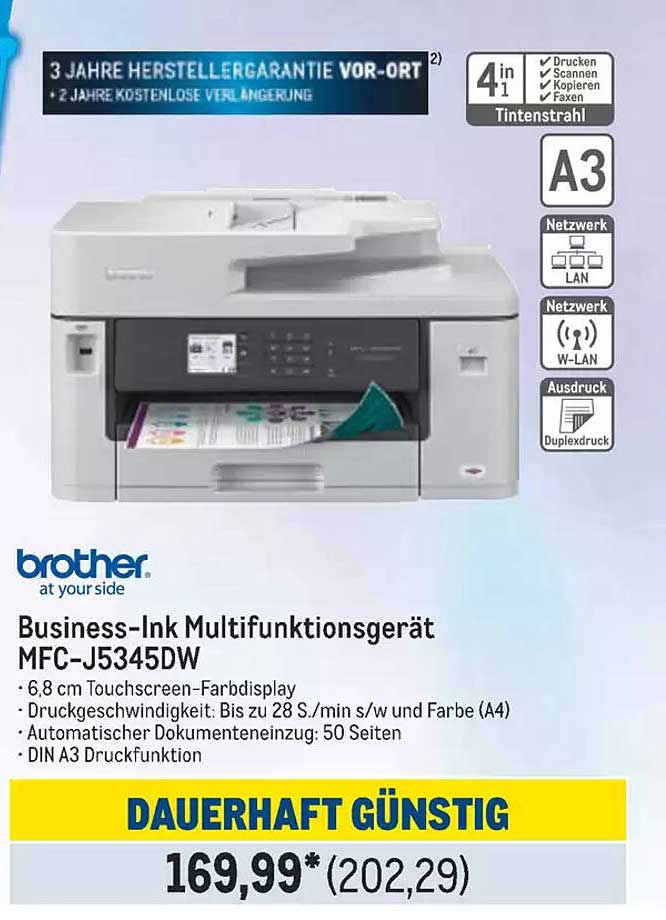 Business-Ink Multifunktionsgerät MFC-J5345DW