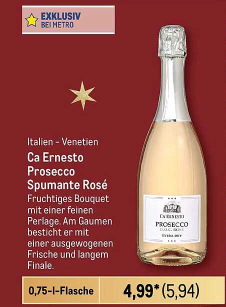 Ca Ernesto Prosecco Spumante Rosé