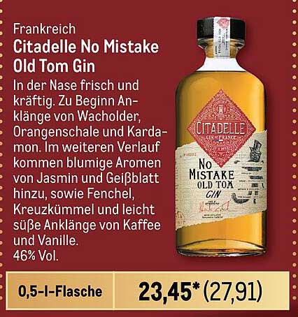 Citadelle No Mistake Old Tom Gin