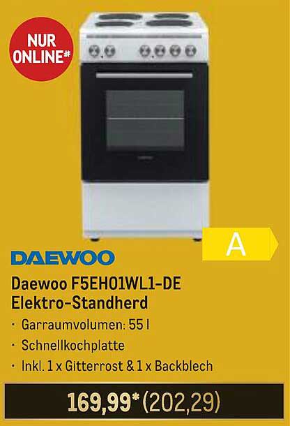 Daewoo F5EH01WL1-DE Elektro-Standherd