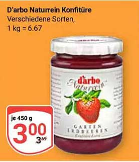 D'arbo Naturerein Konfitüre