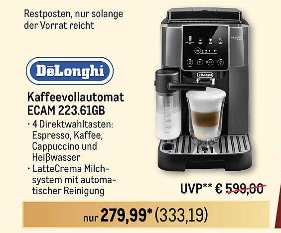 DeLonghi Kaffeevollautomat ECAM 223.61GB