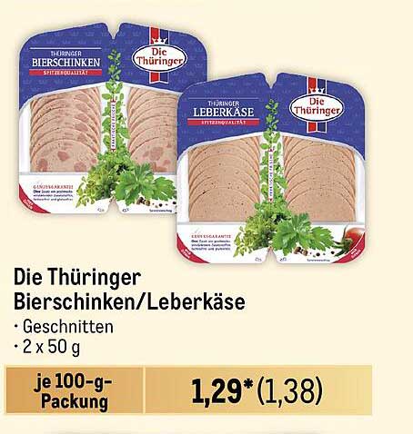 Die Thüringer Bierschinken/Leberkäse