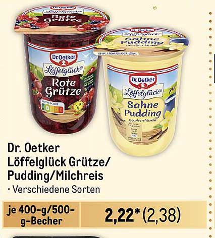 Dr. Oetker Löffelglück Rote Grütze/Sahne Pudding