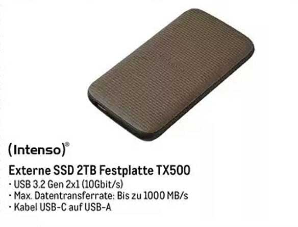 Externe SSD 2TB Festplatte TX500