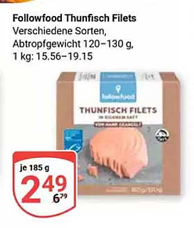 Followfood Thunfisch Filets