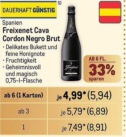 Freixenet Cava Cordon Negro Brut