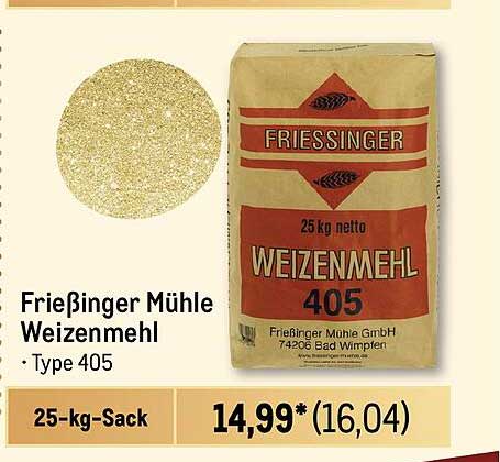 Frießinger Mühle Weizenmehl 405