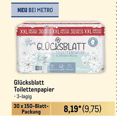 Glücksblatt Toilettenpapier