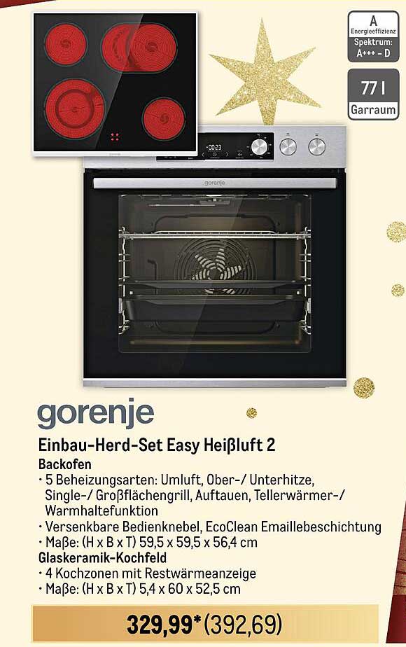 gorenje Einbau-Herd-Set Easy Heißluft 2