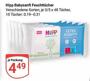 Hipp Babysanft Feuchttücher