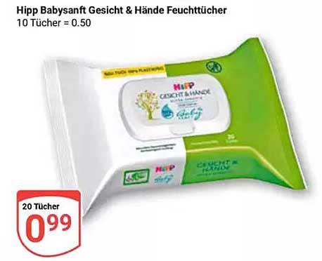 Hipp Babysanft Gesicht & Hände Feuchttücher