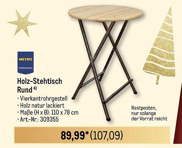 Holz-Stehtisch Rund