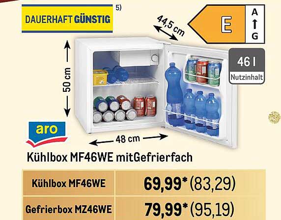 Kühlbox MF46WE mit Gefrierfach