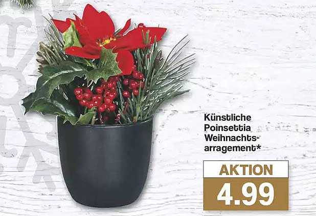 Künstliche Poinsettia Weihnachtsarrangement*