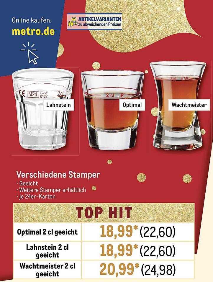 Lahnstein  
Optimal  
Wachtmeister  
Verschiedene Stamper  