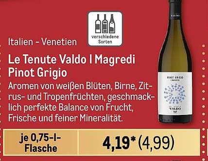 Le Tenute Valdo | Magredi Pinot Grigio