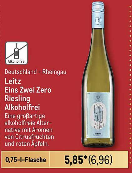 Leitz Eins Zwei Zero Riesling Alkoholfrei