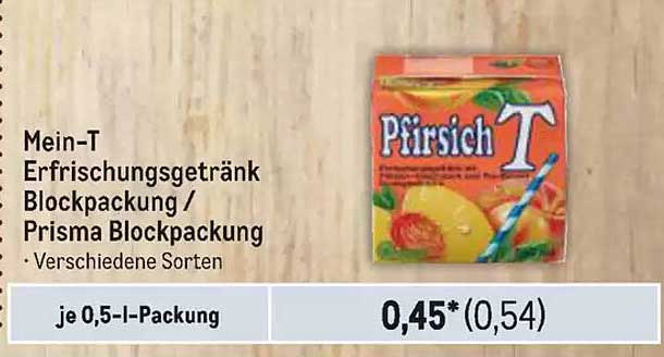 Mein-T Erfrischungsgetränk Blockpackung / Prisma Blockpackung