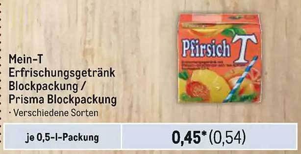 Mein-T Erfrischungsgetränk Blockpackung / Prisma Blockpackung