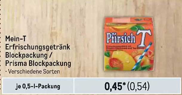 Mein-T Erfrischungsgetränk Blockpackung / Prisma Blockpackung