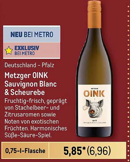 Metzger OINK Sauvignon Blanc & Scheurebe