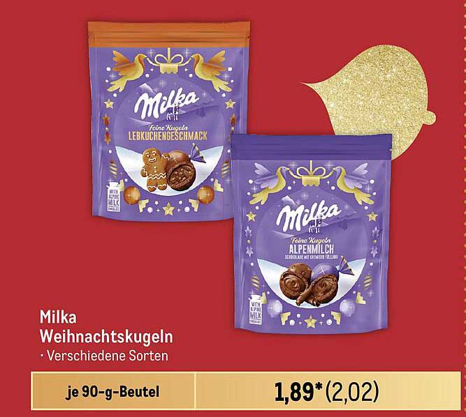 Milka Weihnachtskugeln