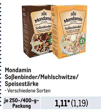 Mondamin Soßenbinder/Mehlschwitze/Speisestärke