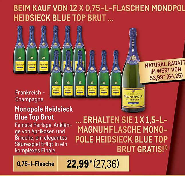 Monopole Heidsieck Blue Top Brut