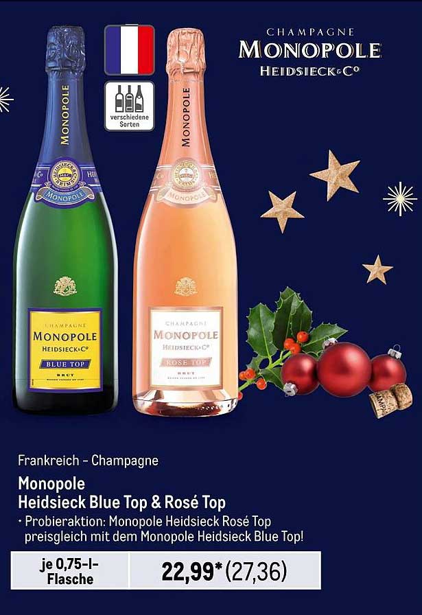 Monopole Heidsieck Blue Top & Rosé Top