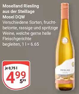 Moselland Riesling aus der Steillage Mosel DQW