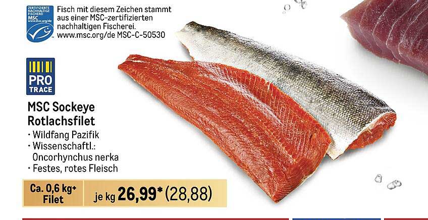 MSC Sockeye Rotlachsfilet