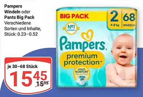 Pampers Windeln oder Pants Big Pack