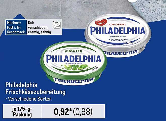 Philadelphia Frischkäsezubereitung