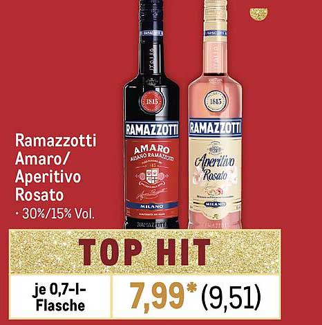 Ramazzotti Amaro/Aperitivo Rosato