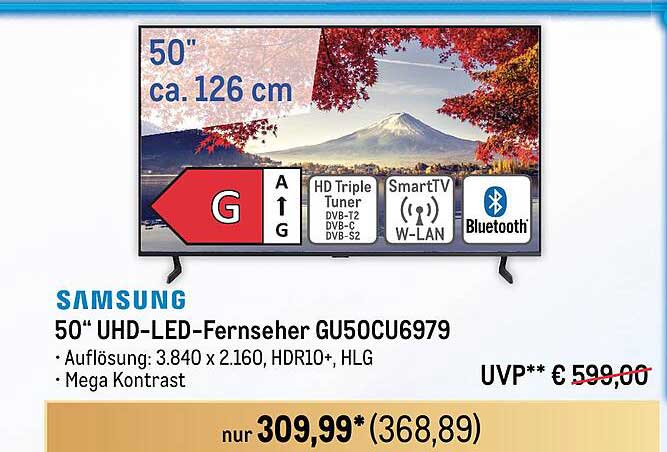 Samsung 50“ UHD-LED-Fernseher GU50CU6979