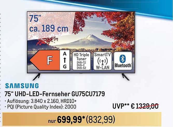 Samsung 75“ UHD-LED-Fernseher GU75CU7179