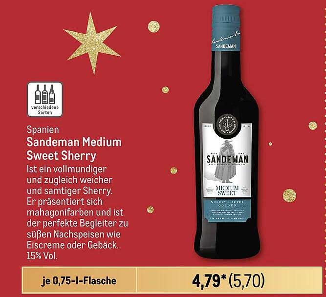 Sandeman Medium Sweet Sherry