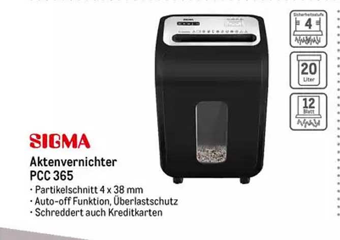 SIGMA Aktenvernichter PCC 365