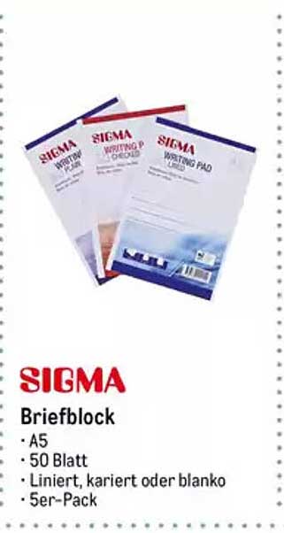 SIGMA Briefblock