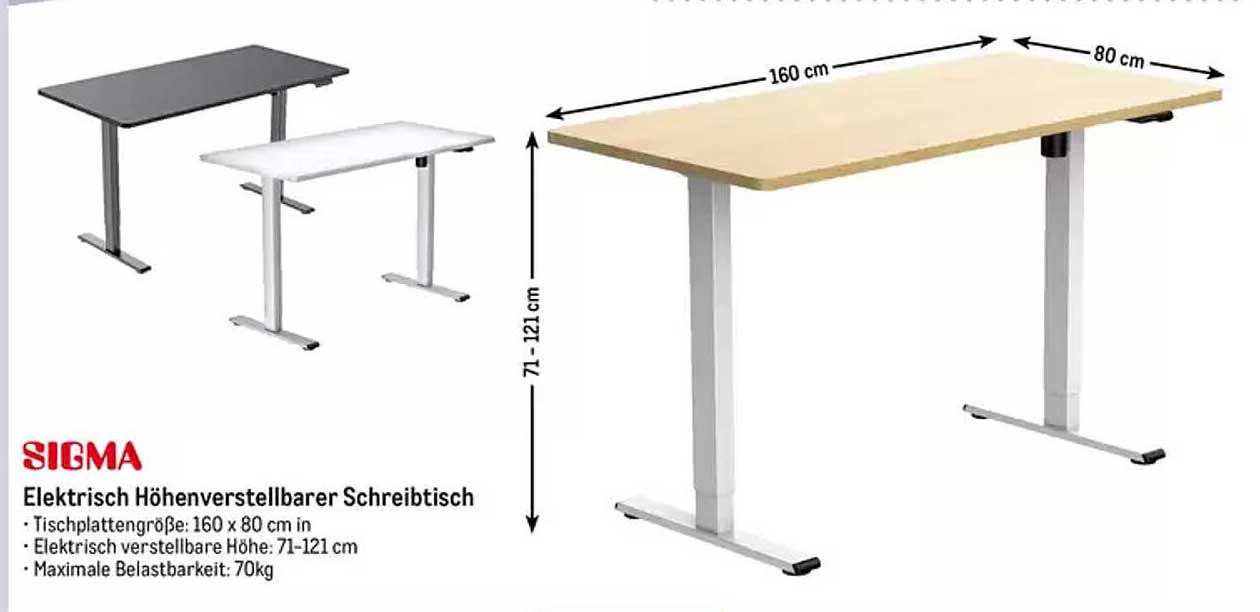 SIGMA Elektrisch Höhenverstellbarer Schreibtisch