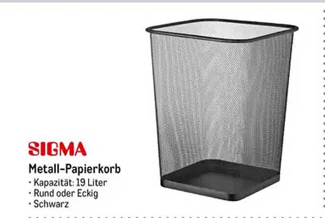 SIGMA Metall-Papierkorb