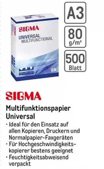 SIGMA Multifunktionspapier Universal