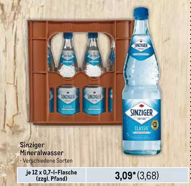 Sinziger Mineralwasser