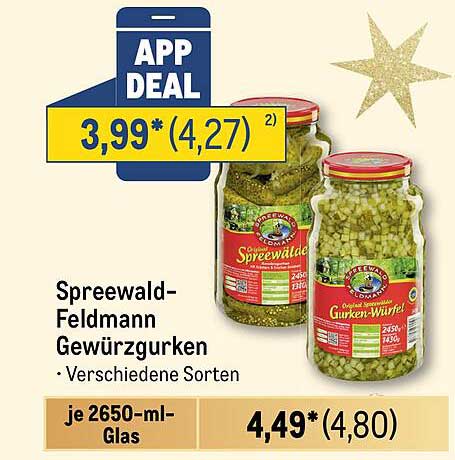 Spreewald-Feldmann Gewürzgurken